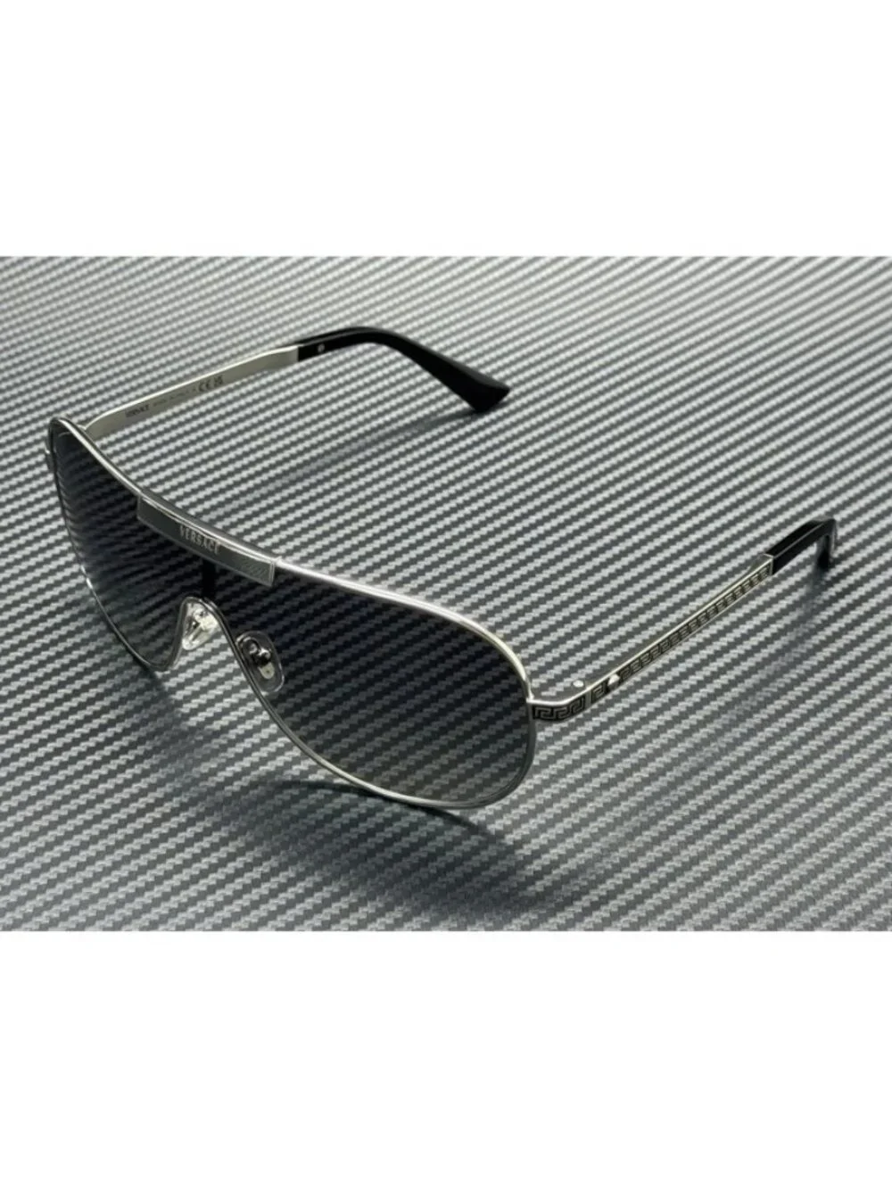 New Versace Men Silver Sunglasses 70-20-140